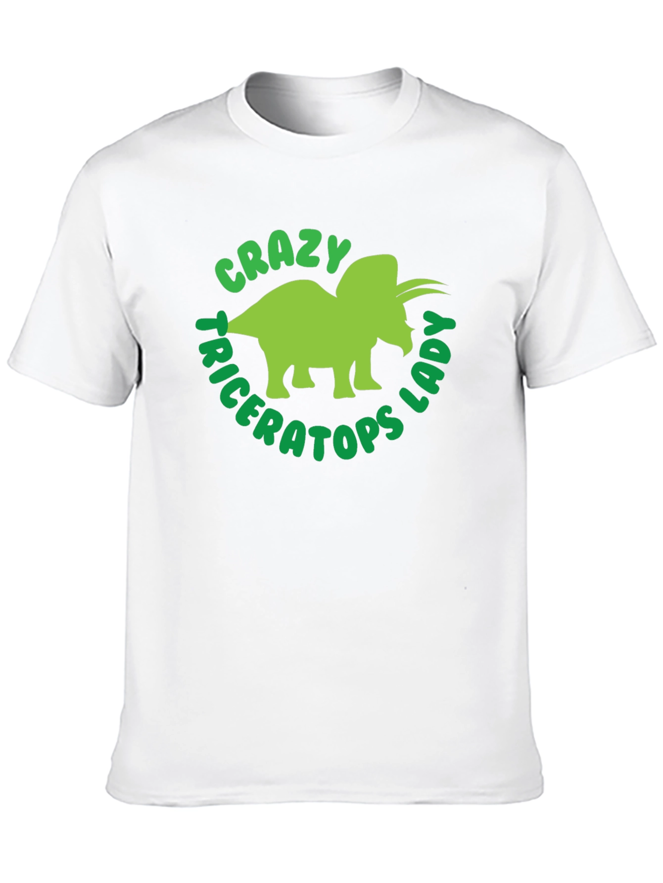 Camiseta Hombre Negra Diseño Triceratops Divertido