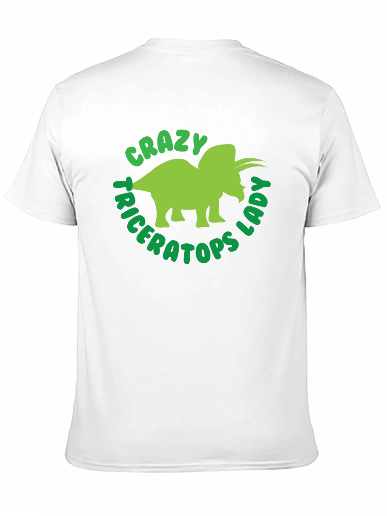 Camiseta Hombre Negra Diseño Triceratops Divertido