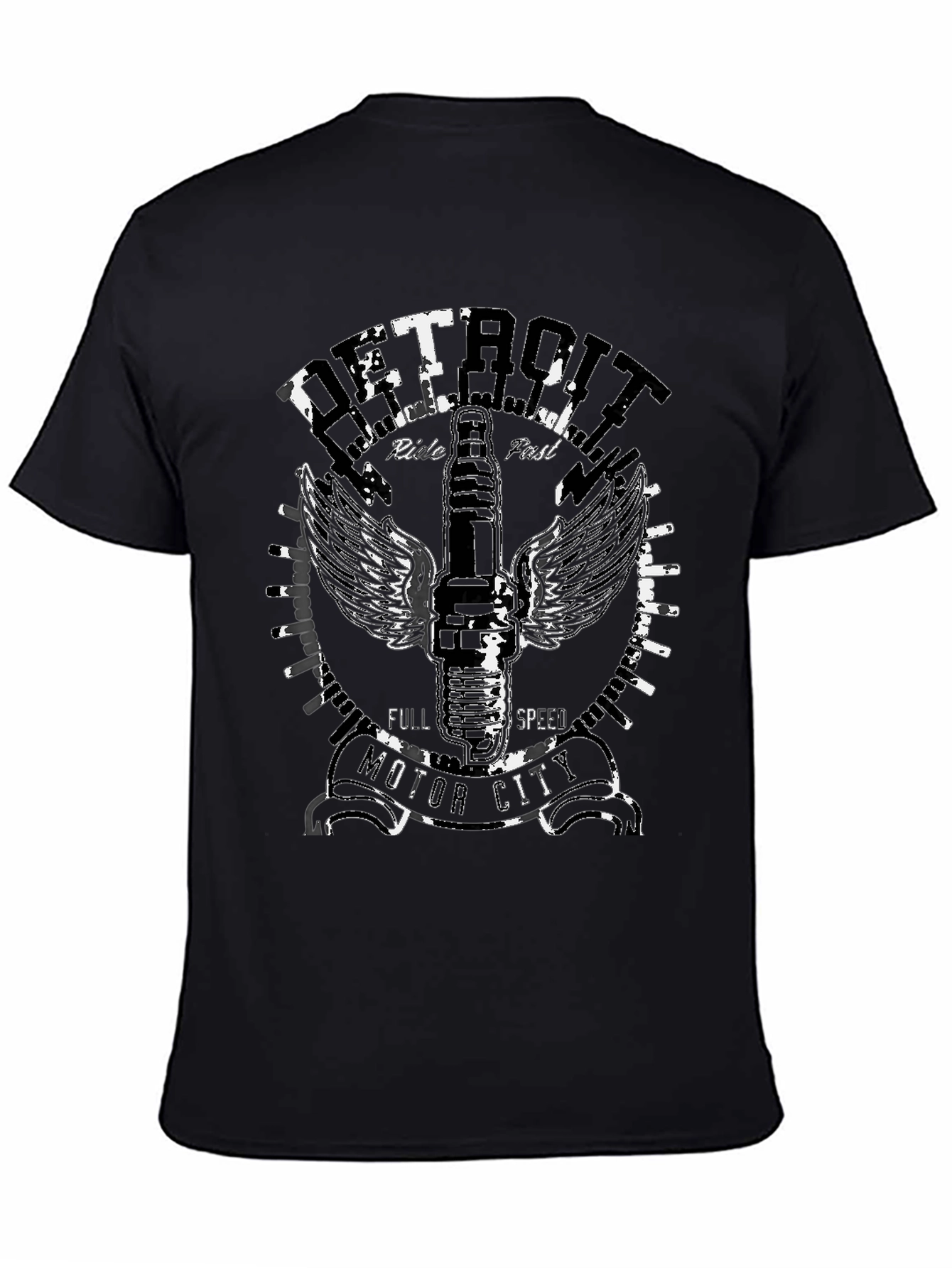 Camiseta Negra Detroit Motor City