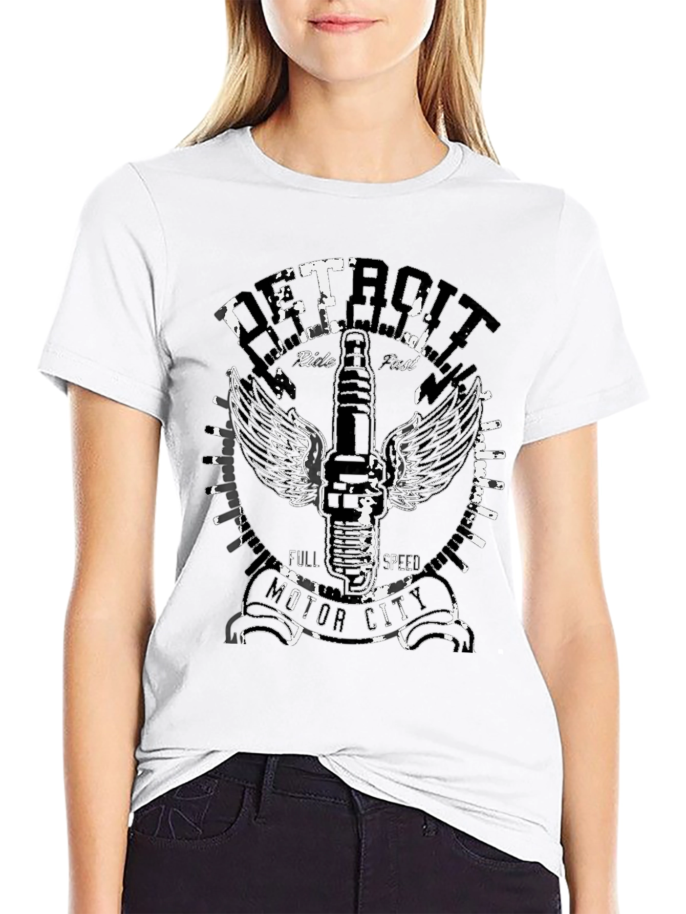 Camiseta Negra Detroit Motor City