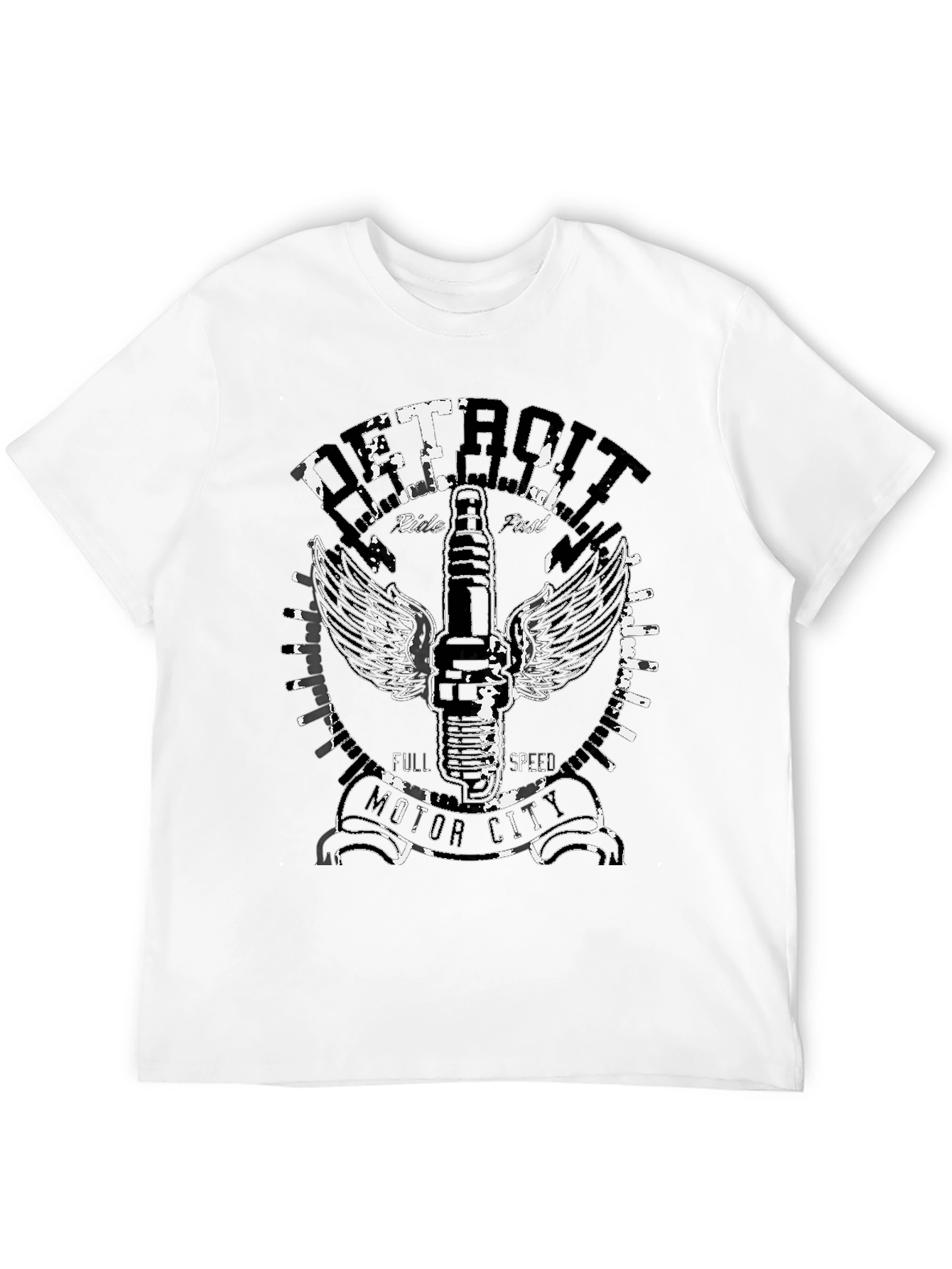 Camiseta Negra Detroit Motor City