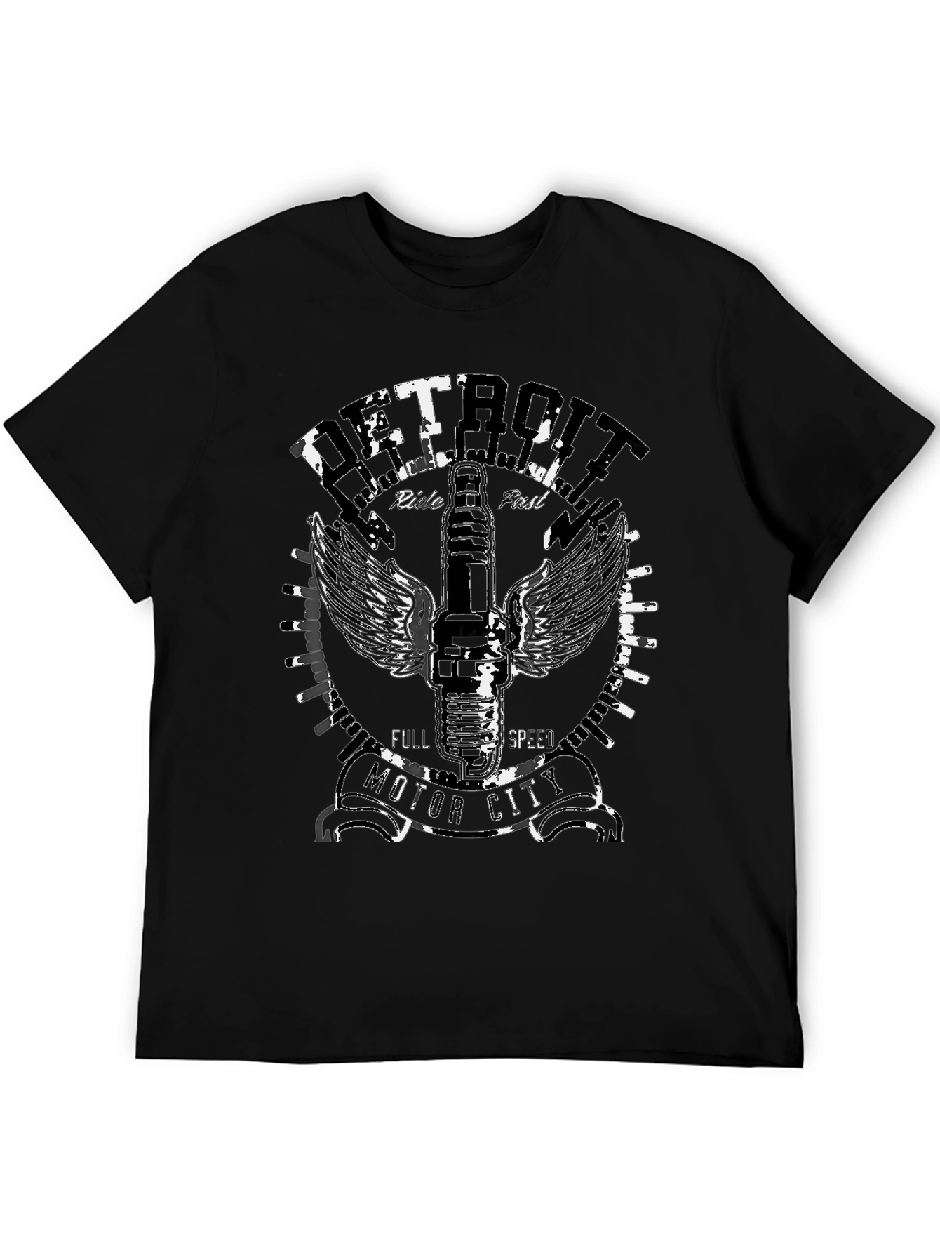 Camiseta Negra Detroit Motor City