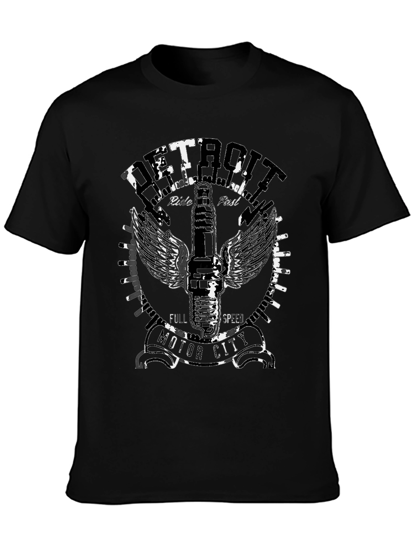 Camiseta Negra Detroit Motor City