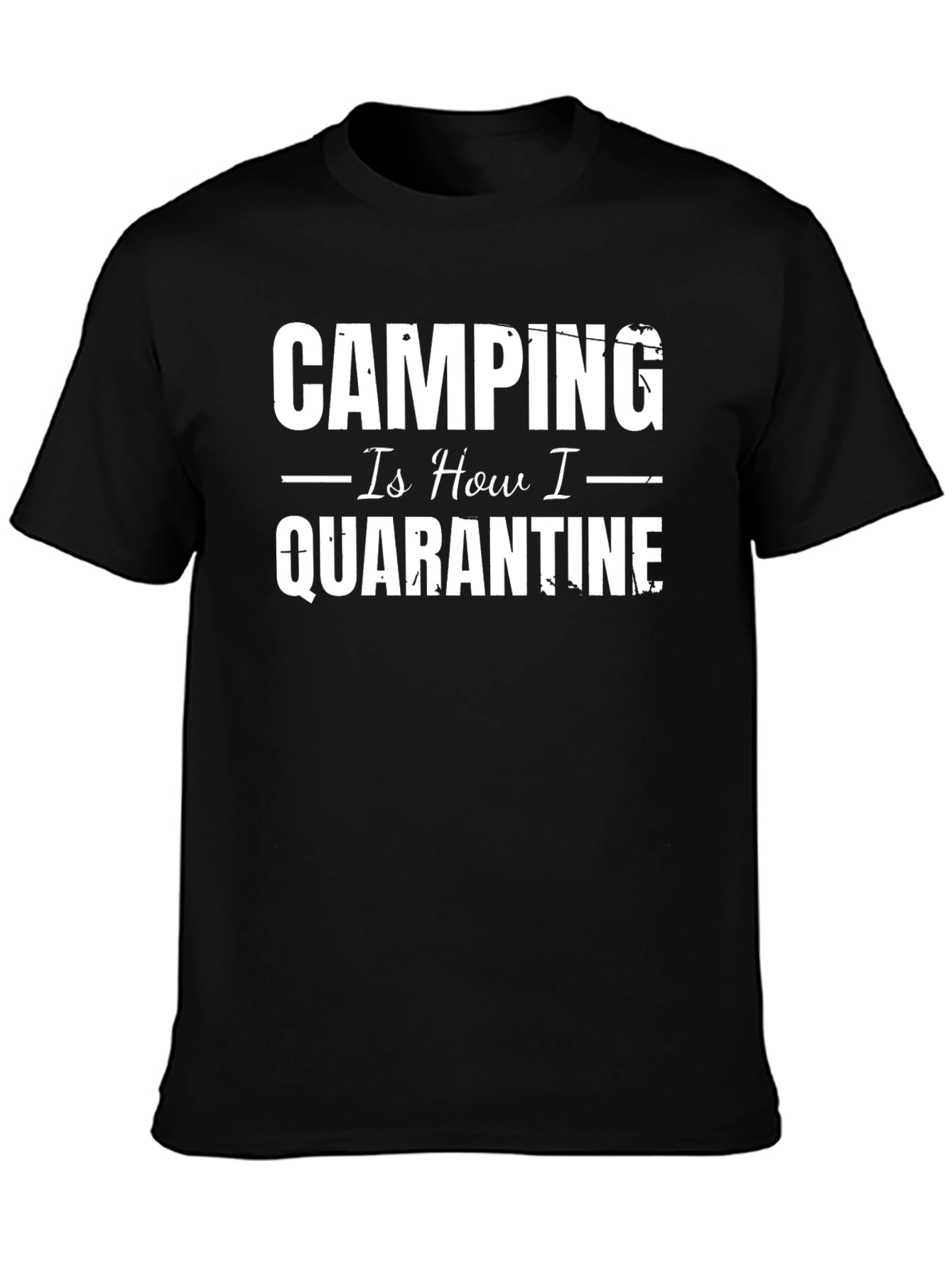 Camiseta Negra: Camping Así es Como Hago la Cuarentena