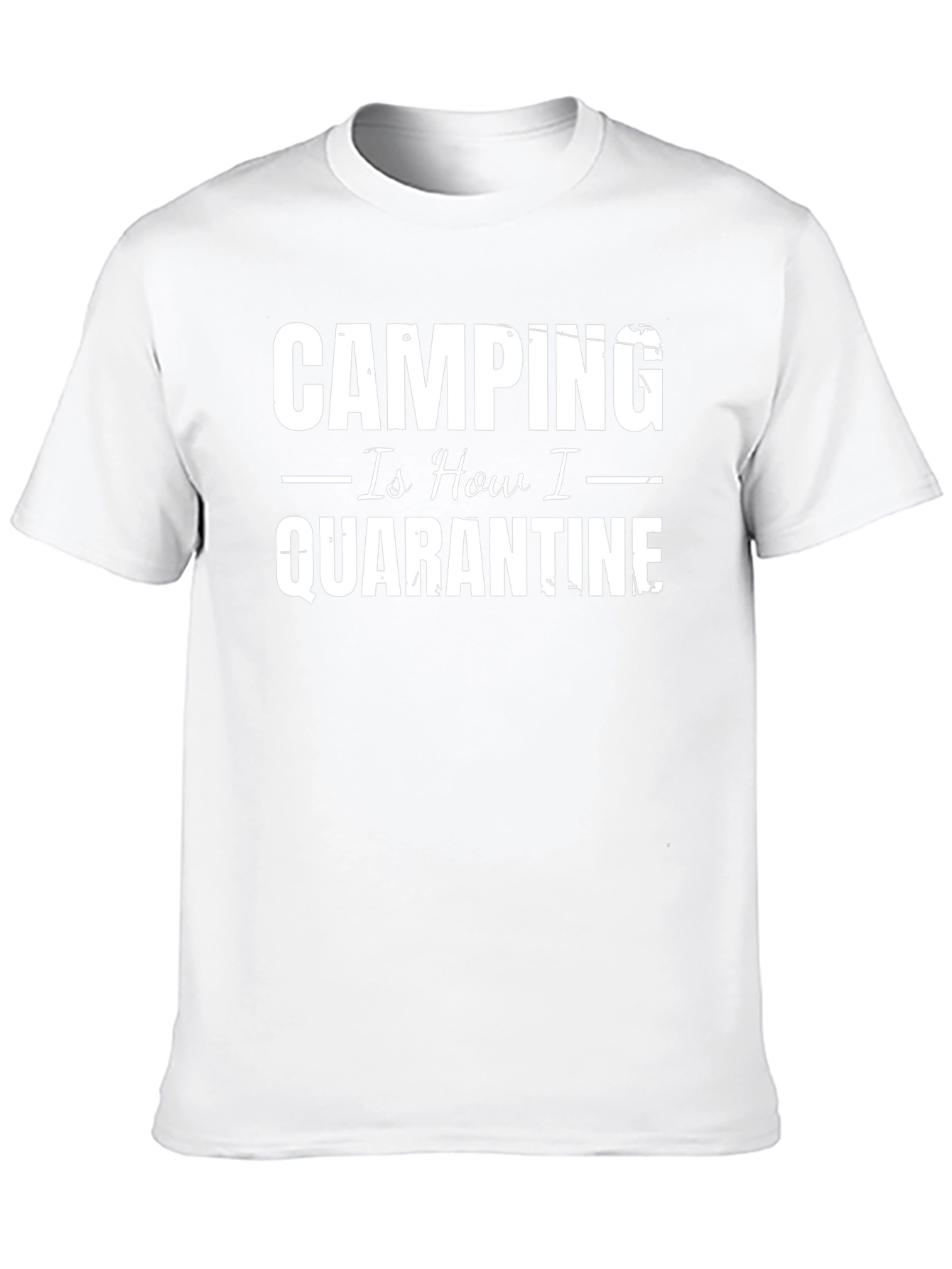 Camiseta Negra: Camping Así es Como Hago la Cuarentena