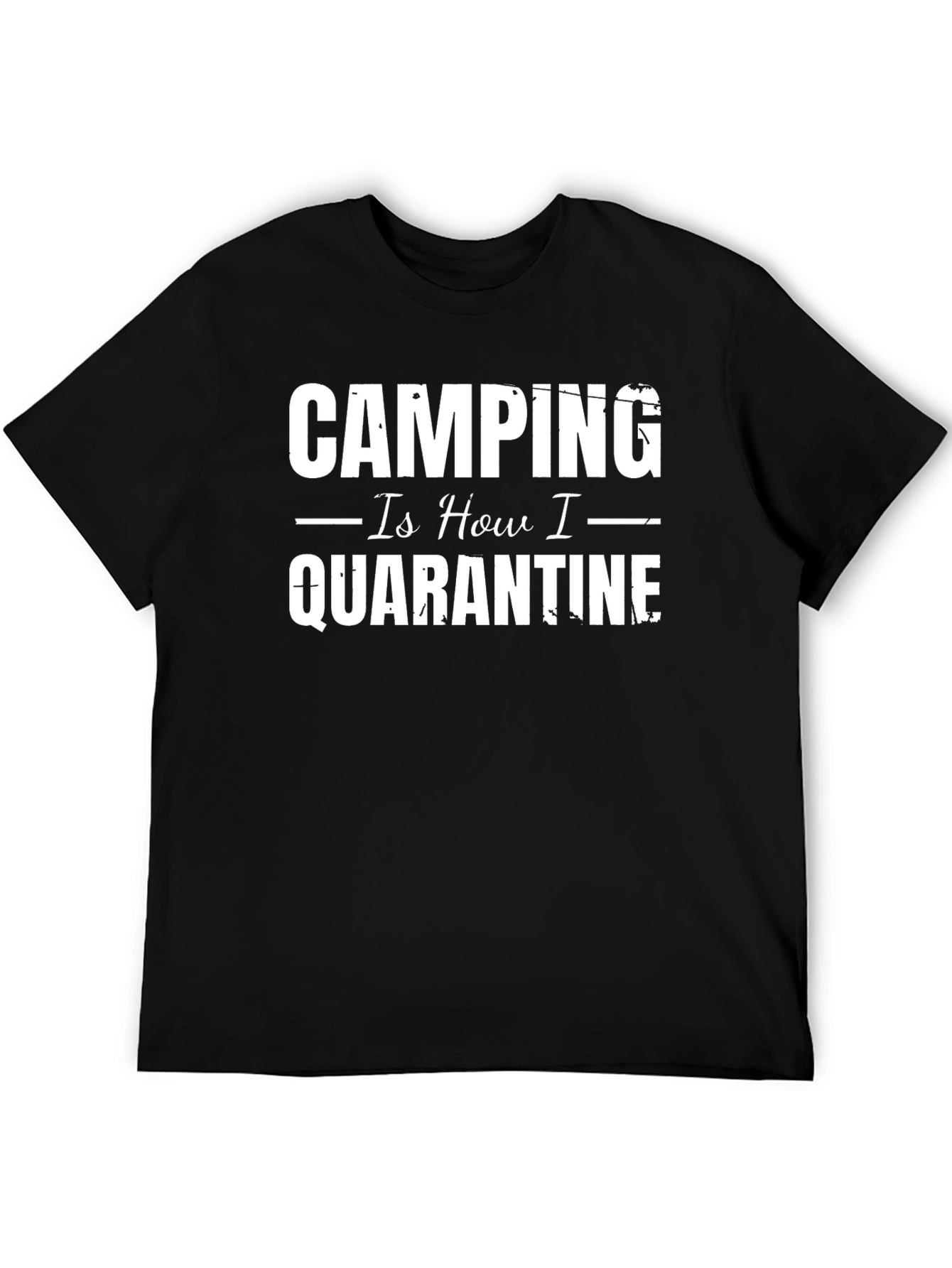 Camiseta Negra: Camping Así es Como Hago la Cuarentena