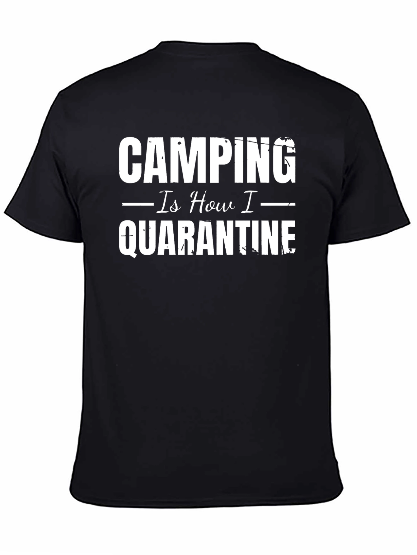 Camiseta Negra: Camping Así es Como Hago la Cuarentena