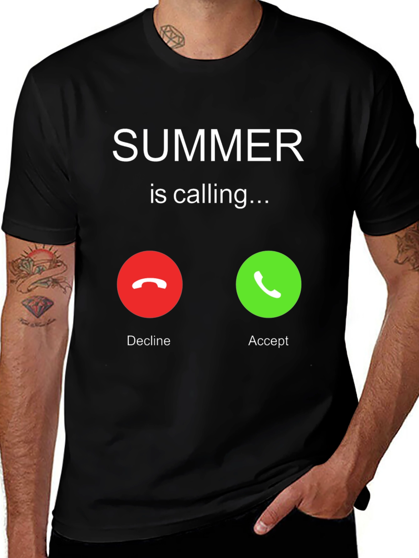 Camiseta Negra Summer is Calling para Hombre
