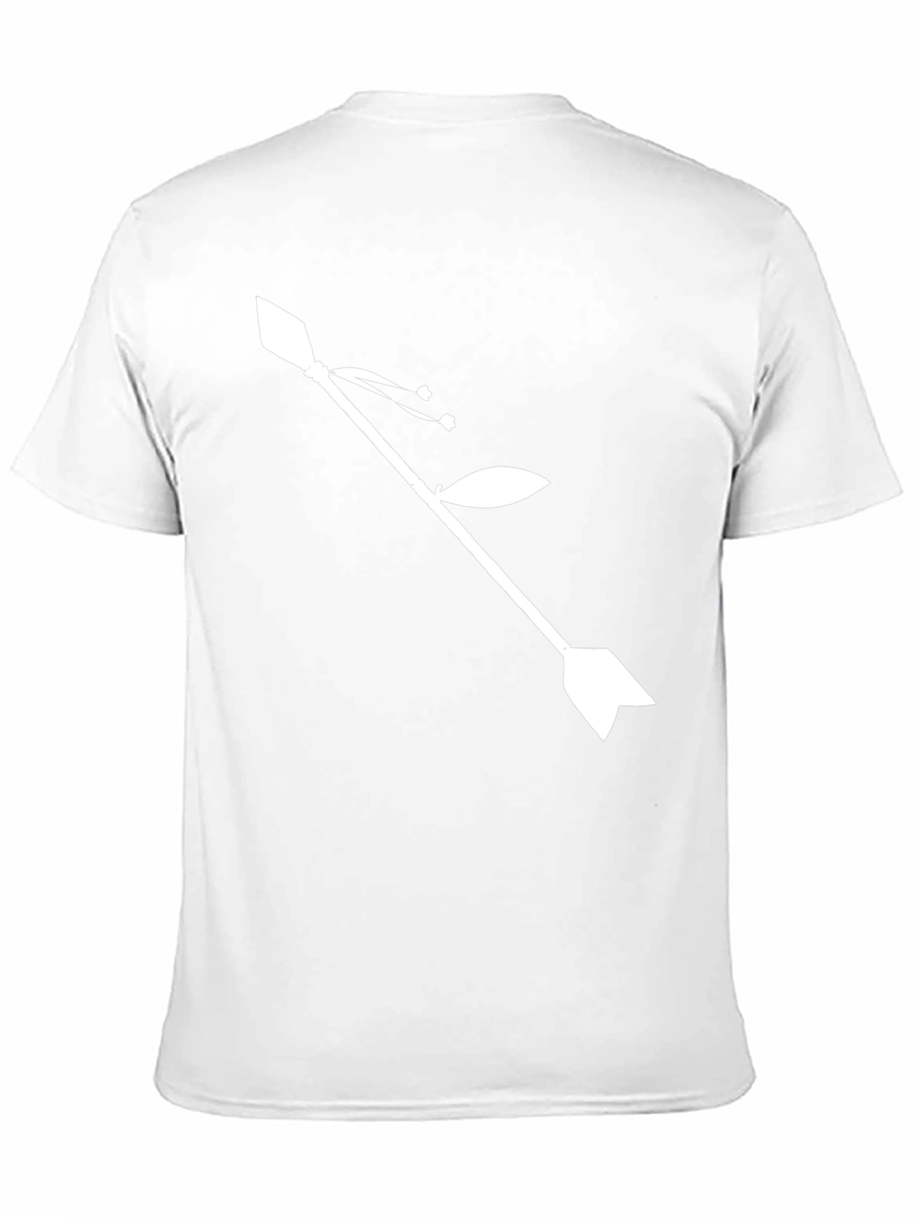 Camiseta Negra con Diseño de Flecha Floral
