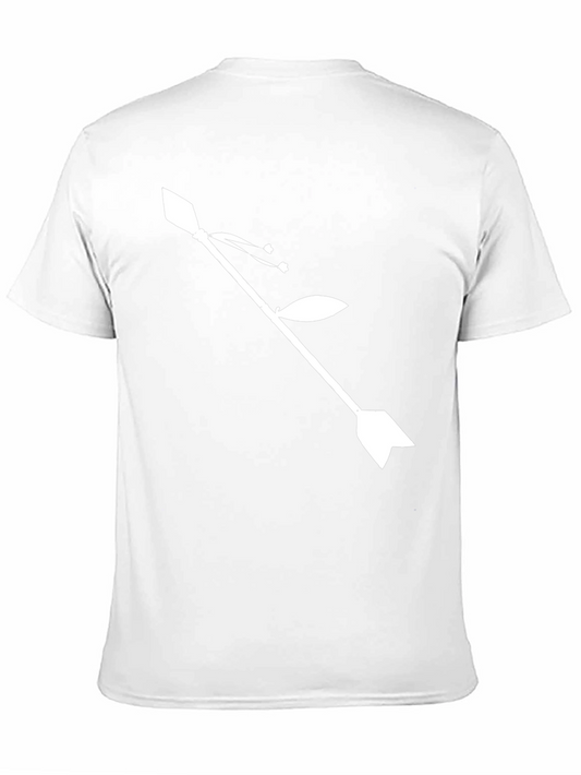 Camiseta Negra con Diseño de Flecha Floral