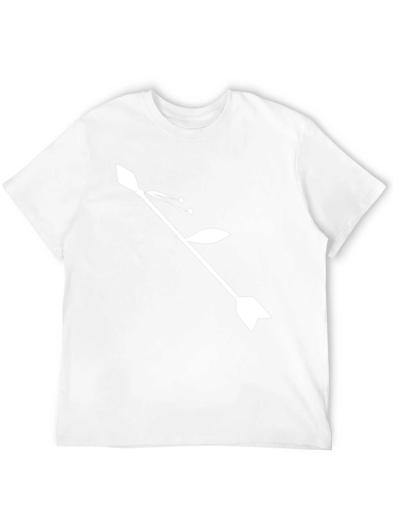 Camiseta Negra con Diseño de Flecha Floral