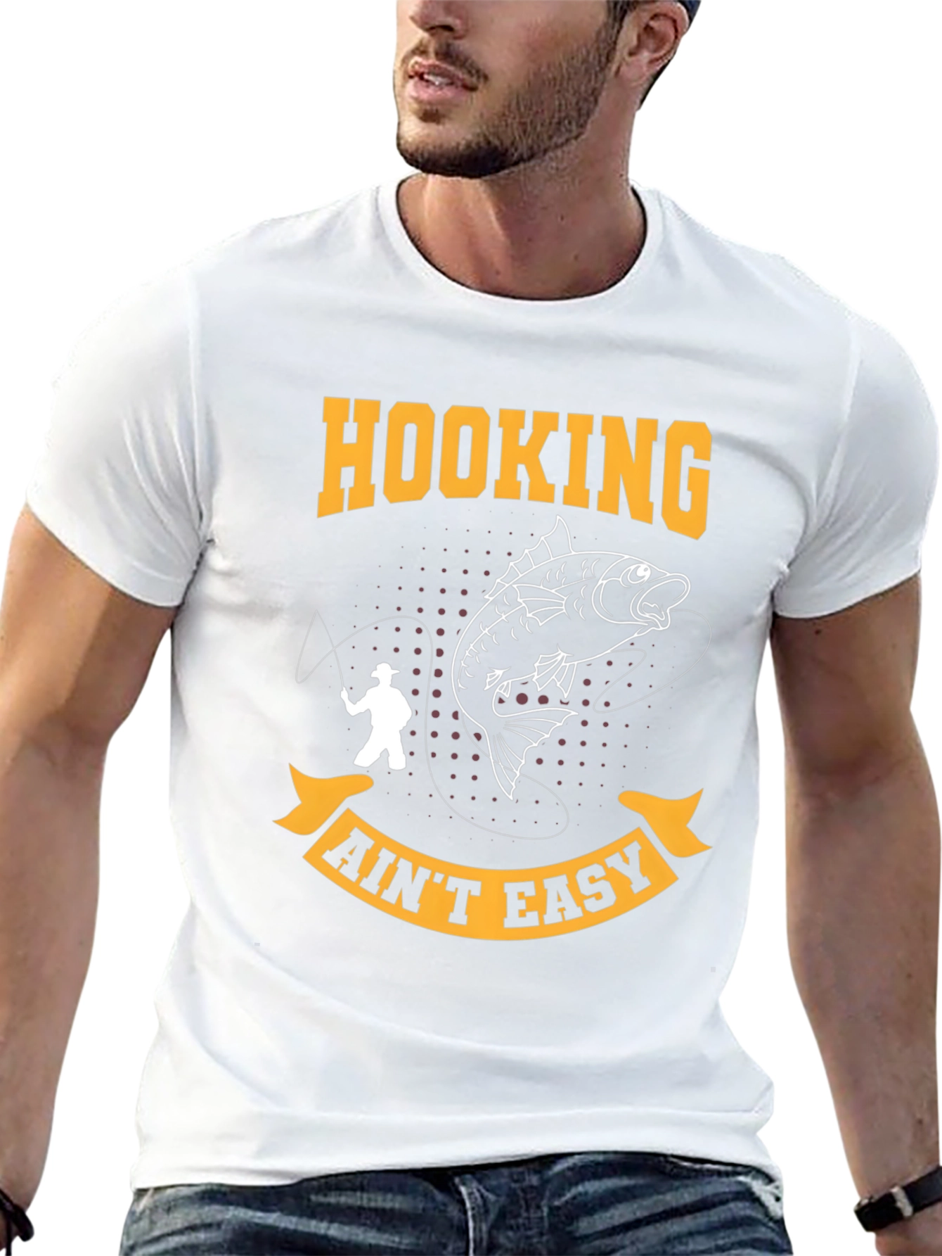 Camiseta Hooking Aint Easy para Pescadores