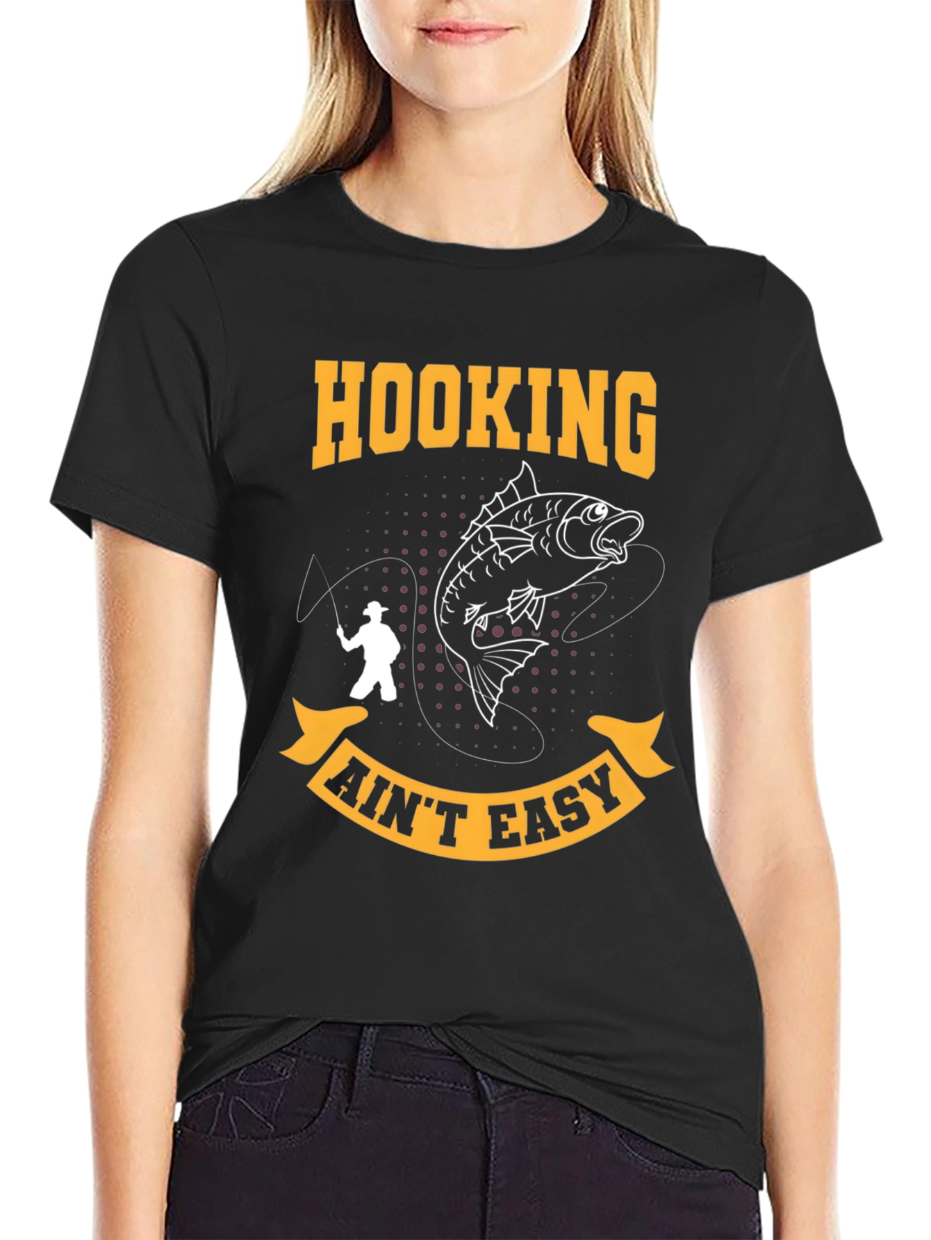 Camiseta Hooking Aint Easy para Pescadores