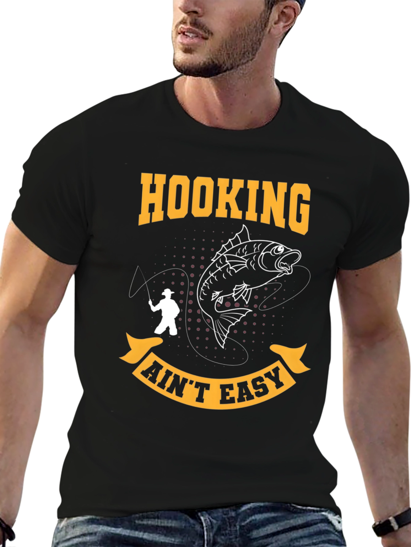 Camiseta Hooking Aint Easy para Pescadores