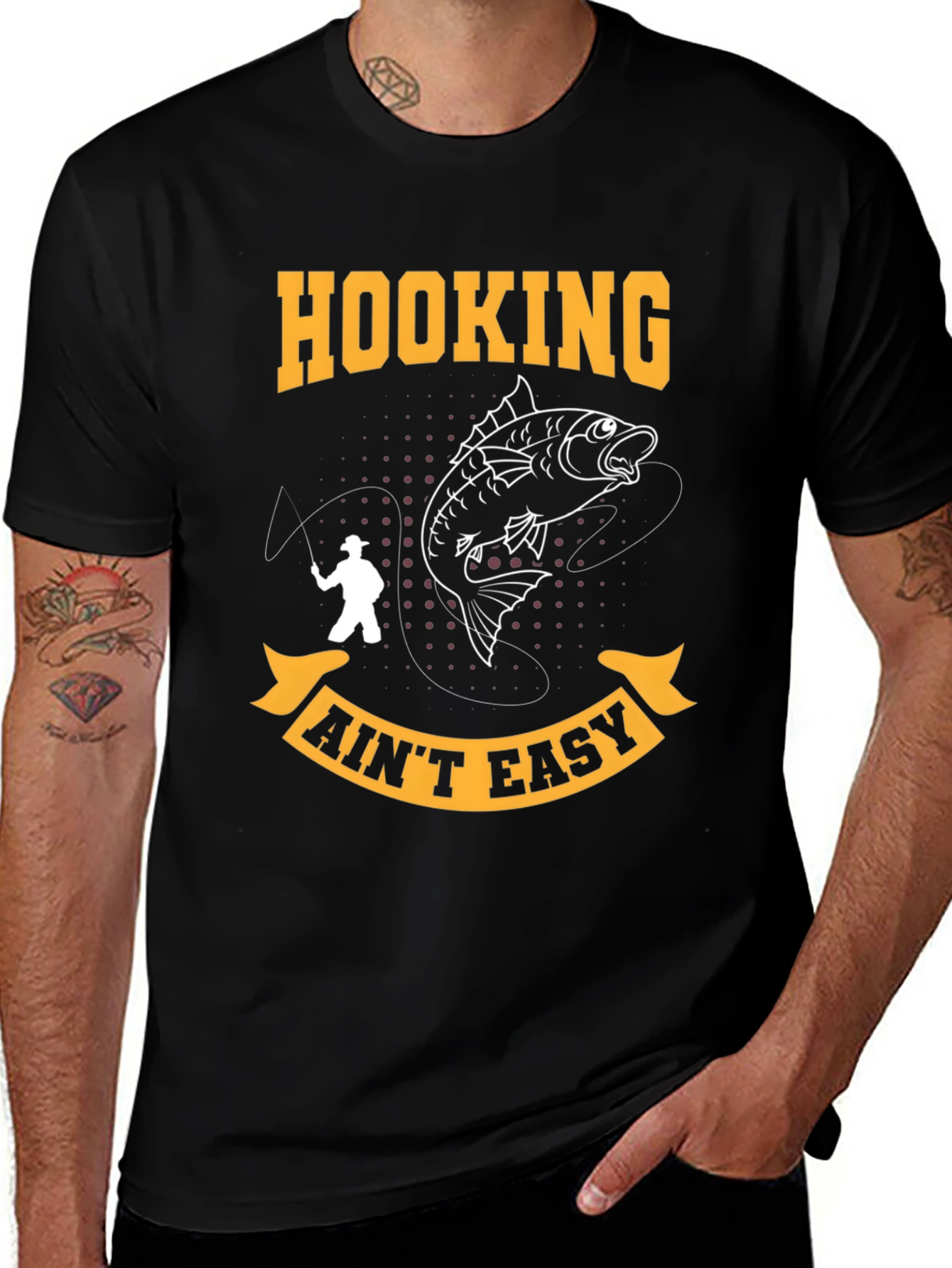 Camiseta Hooking Aint Easy para Pescadores