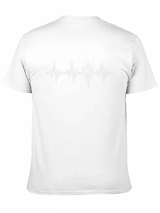 Camiseta Negra Diseño Latido Serpiente