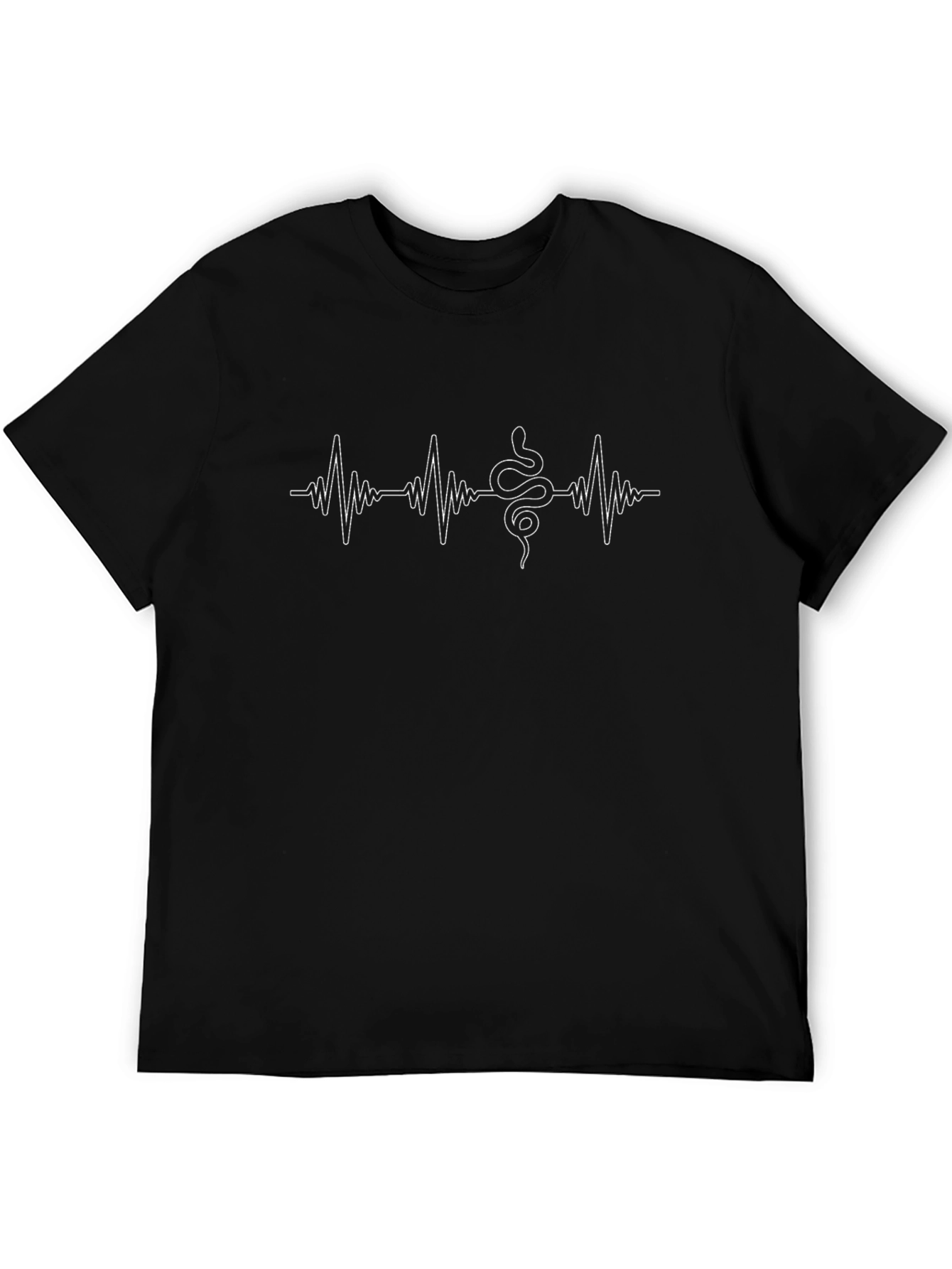 Camiseta Negra Diseño Latido Serpiente