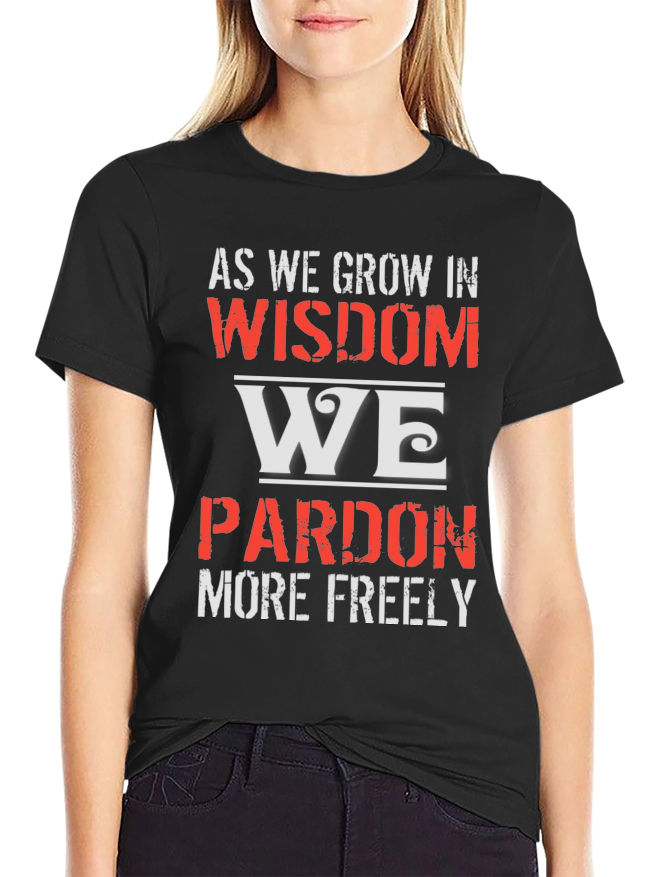 Camiseta Negra con Diseño de Sabiduría