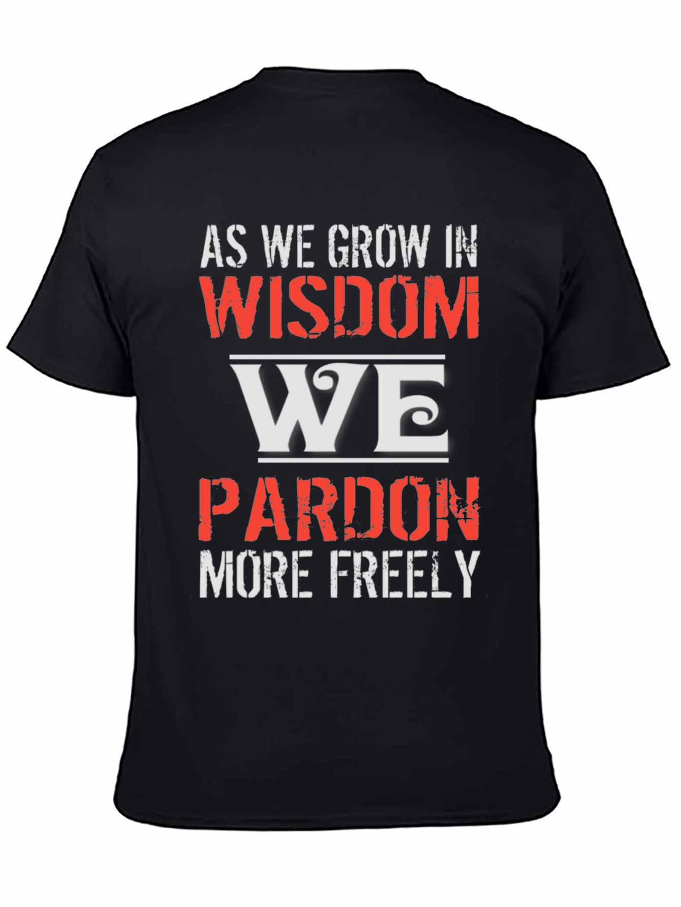 Camiseta Negra con Diseño de Sabiduría
