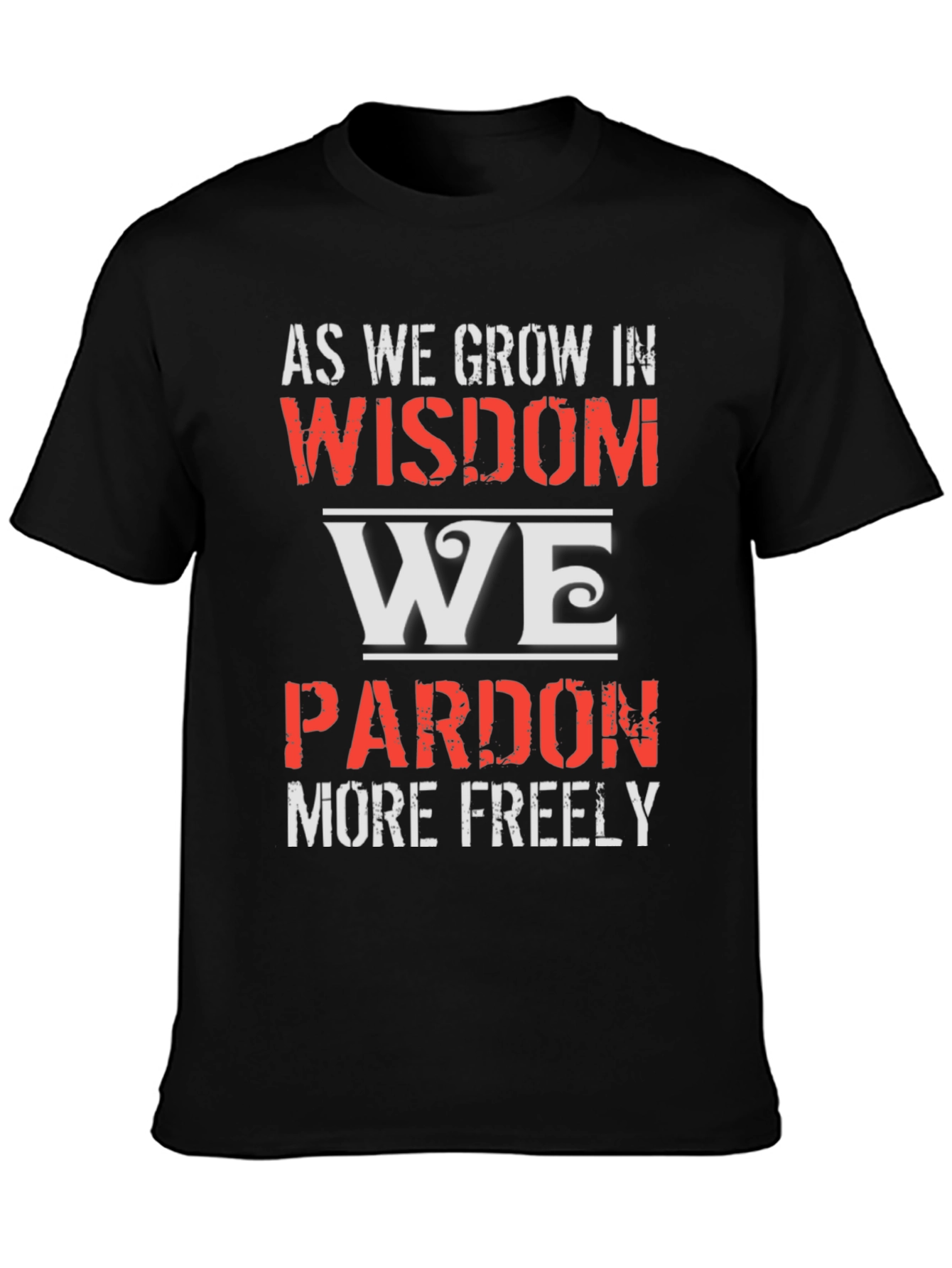 Camiseta Negra con Diseño de Sabiduría
