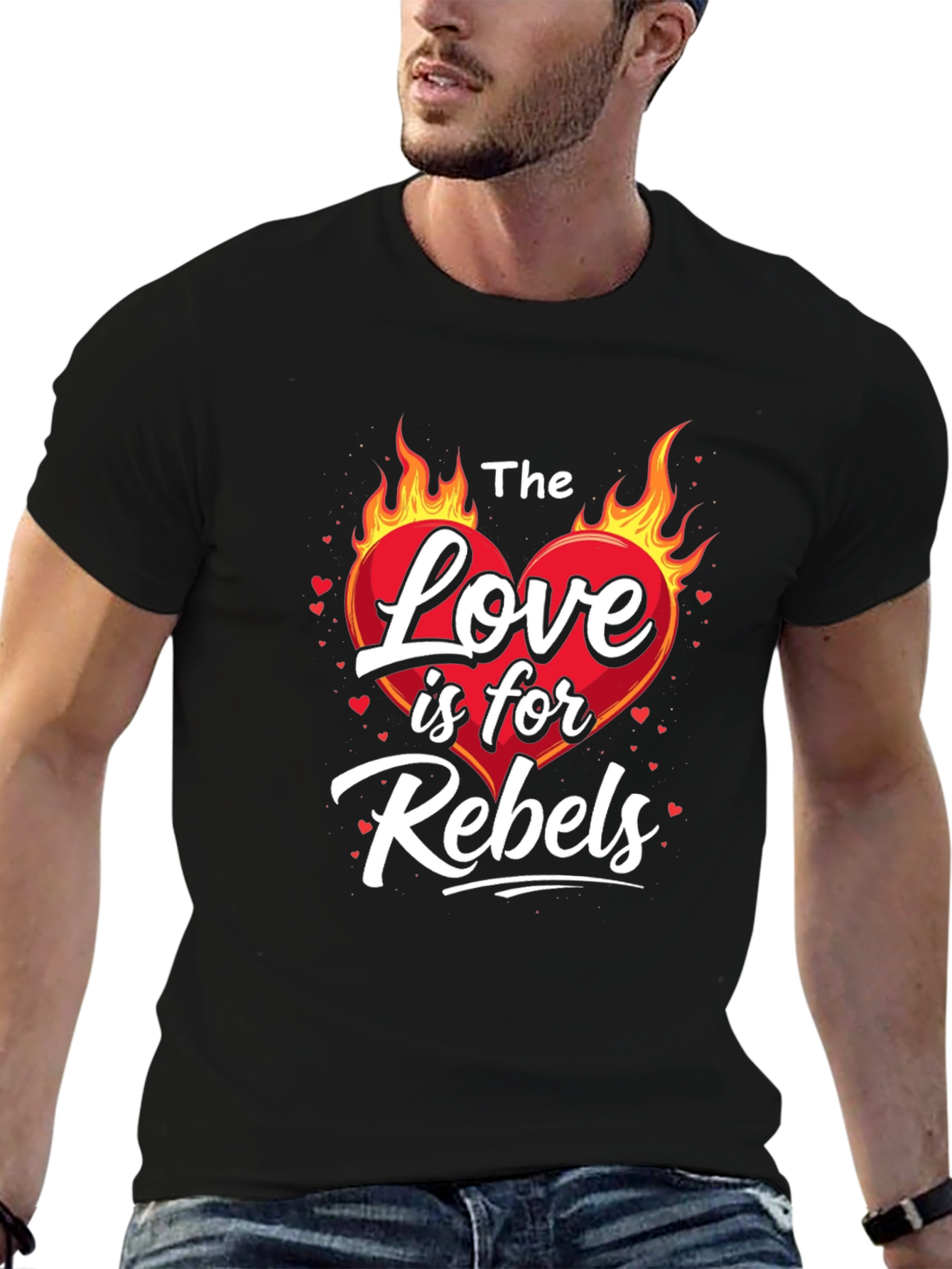 Camiseta Negra: El Amor es para Rebeldes