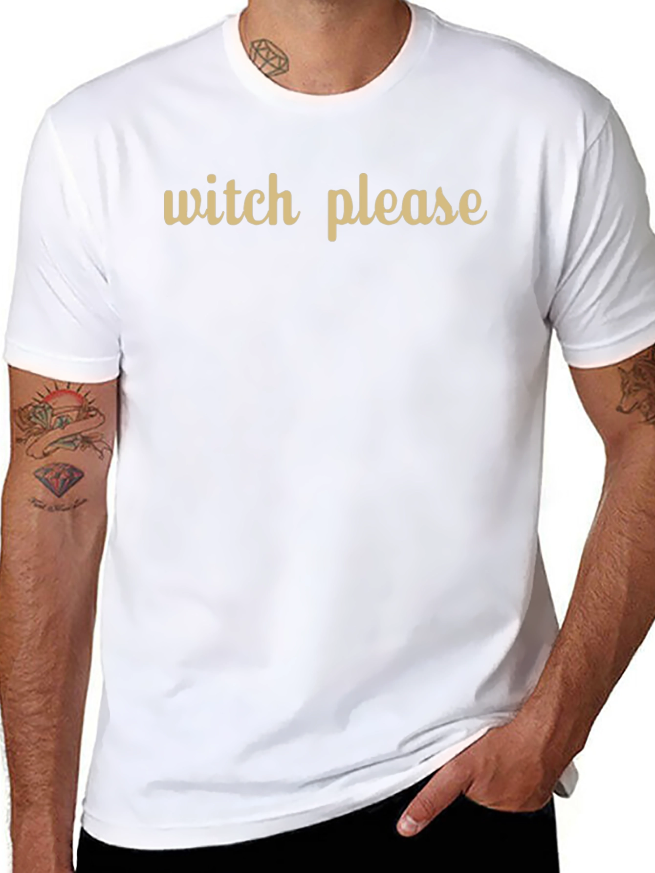 Camiseta Negra Witch Please - Estilo Casual