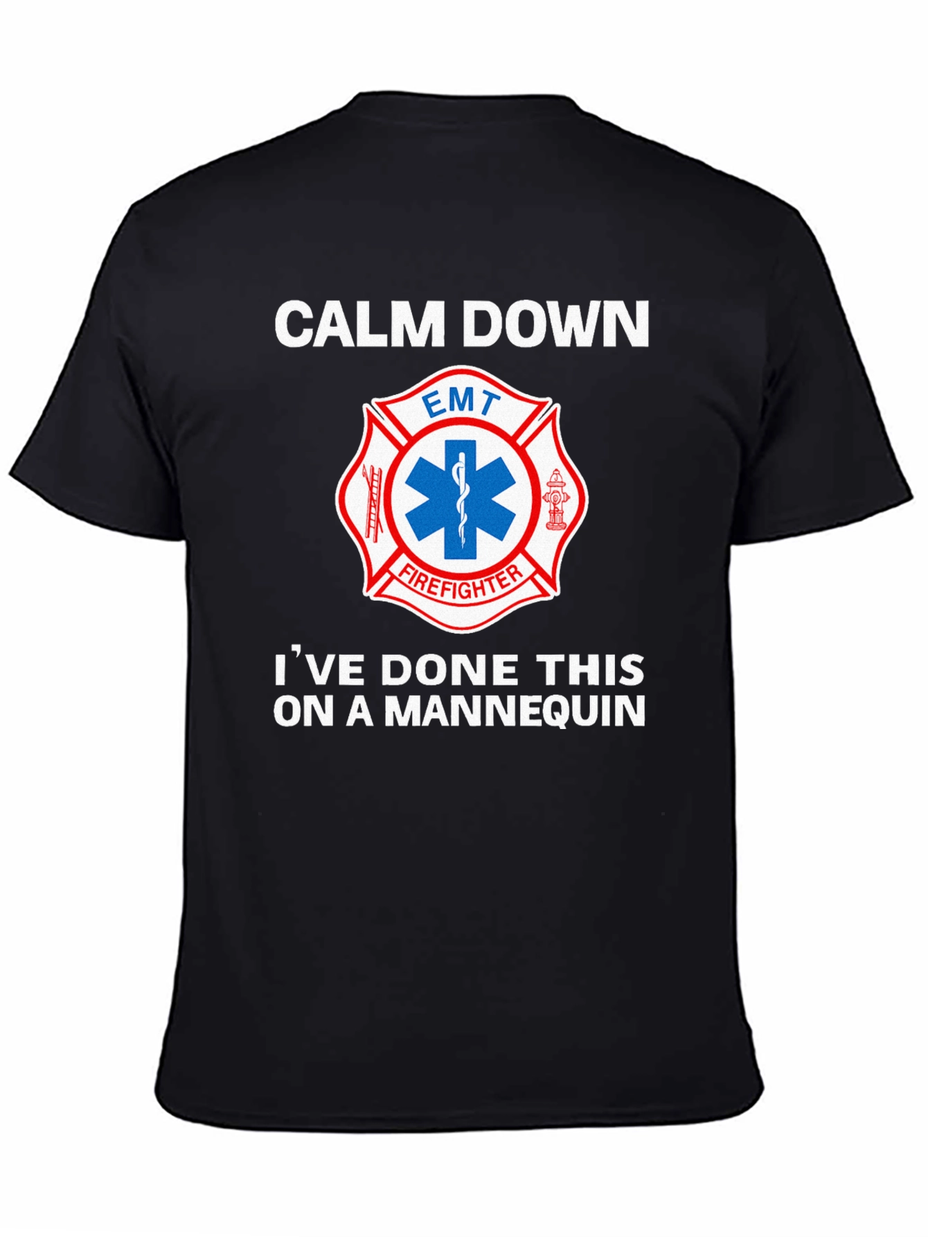 Camiseta EMT Bombero: Calm Down Maniquí