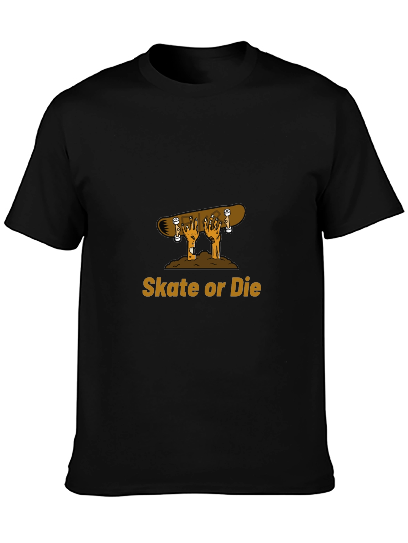 Camiseta Negra con Diseño de Skate o Muerte