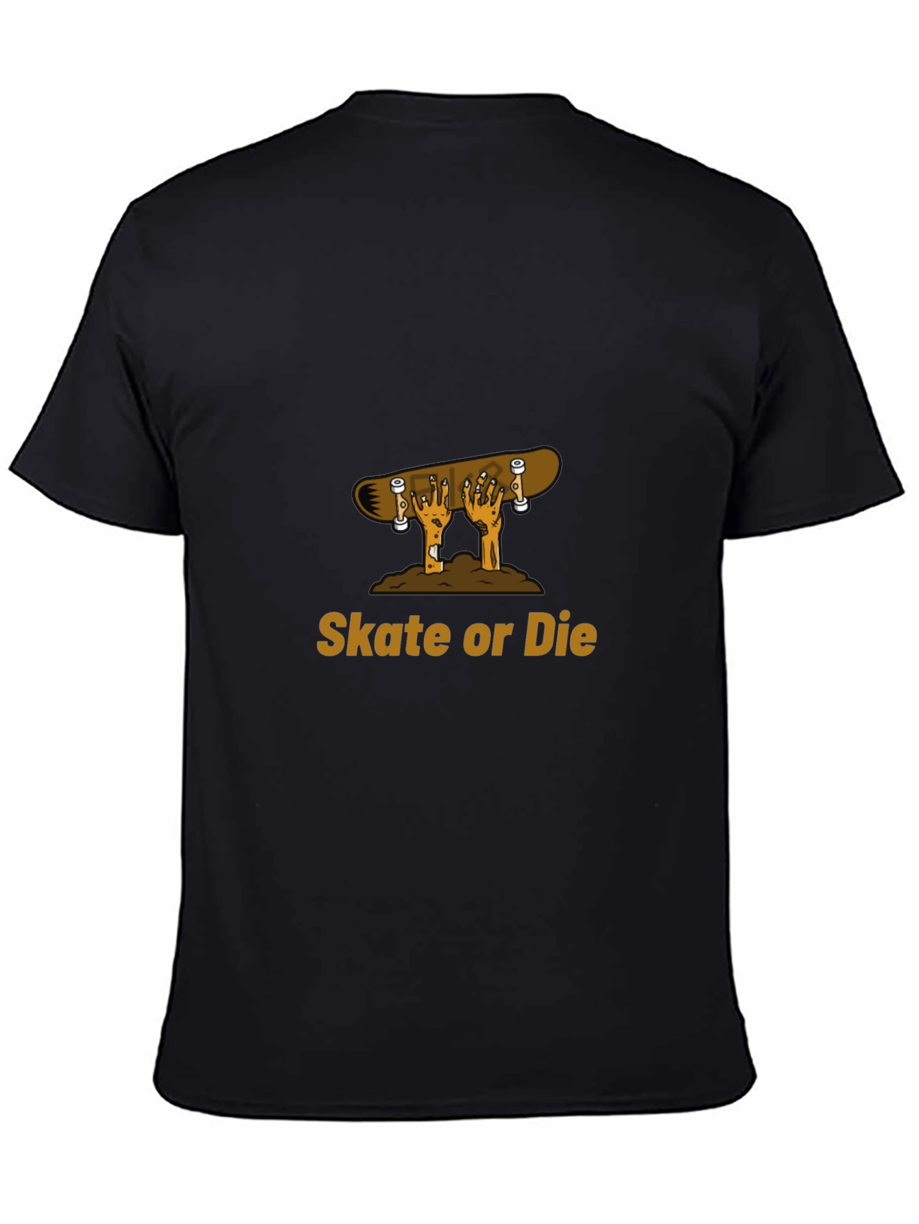 Camiseta Negra con Diseño de Skate o Muerte