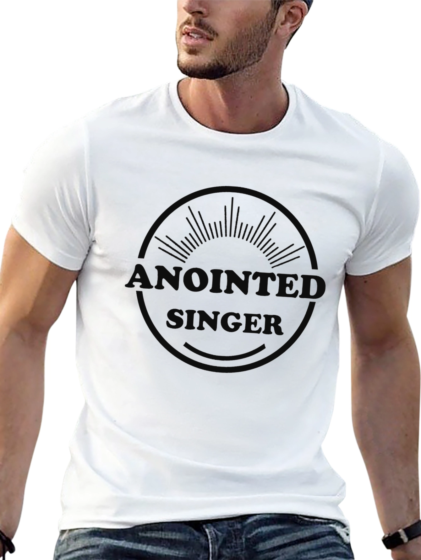 Camiseta Negra Ungido Cantante