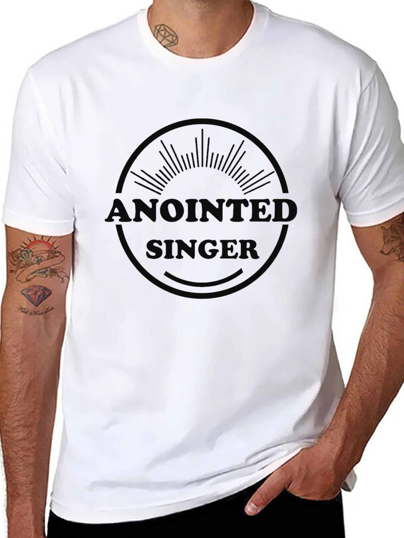 Camiseta Negra Ungido Cantante