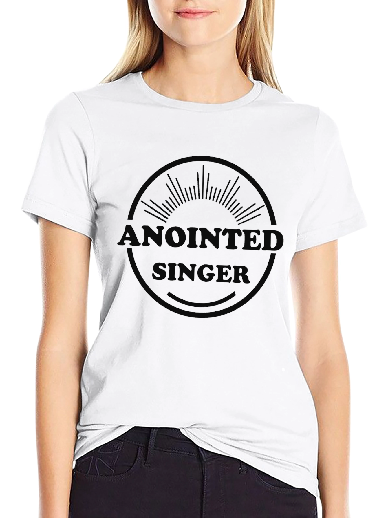 Camiseta Negra Ungido Cantante