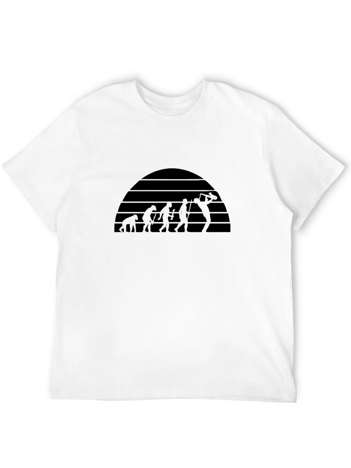 Camiseta Negra Evolución Hombre Sonido