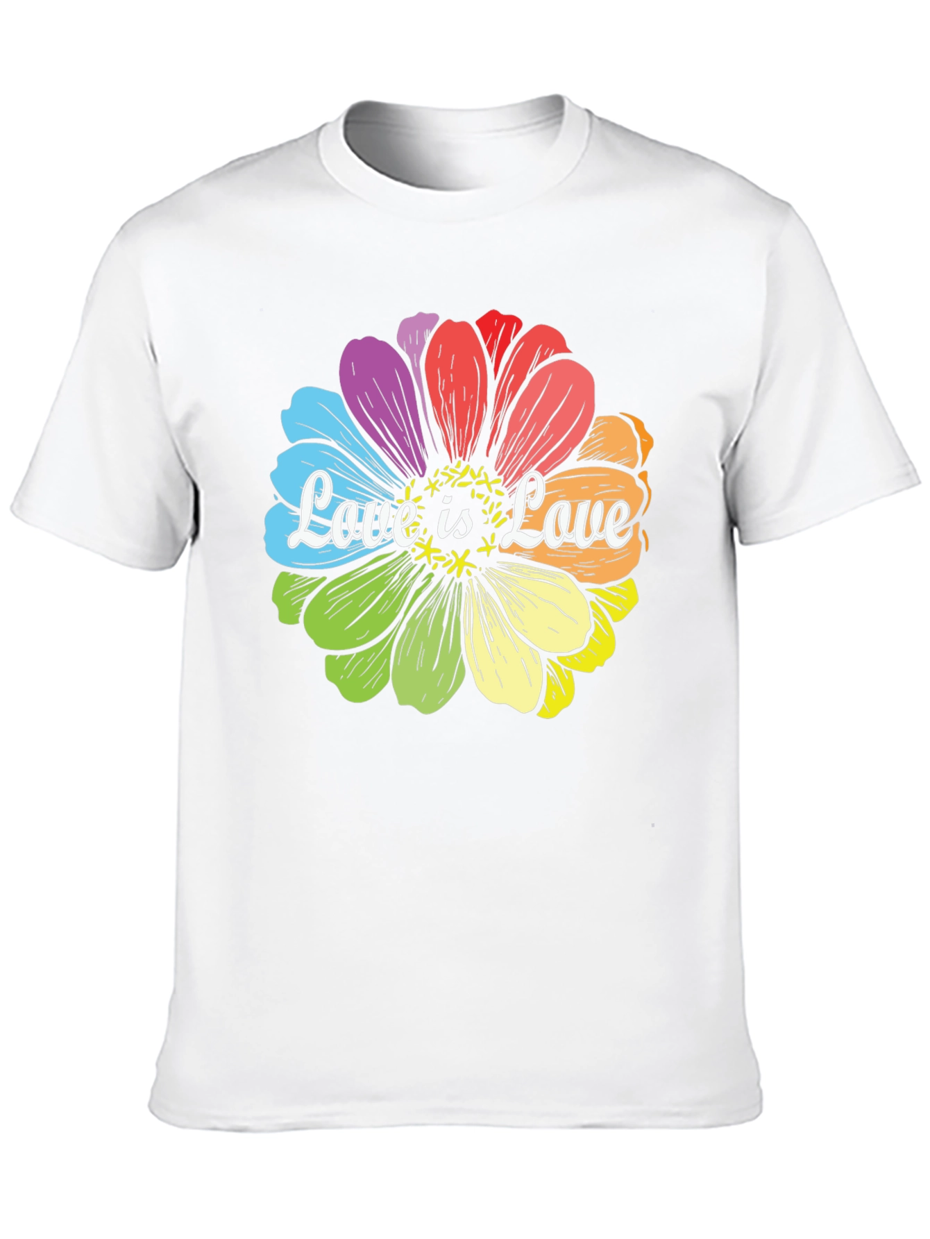 Camiseta Negra Love is Love Floral