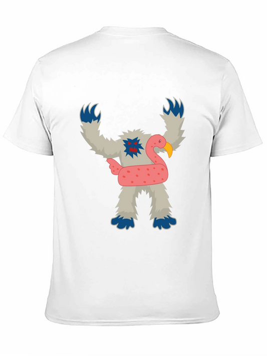 Camiseta Negra con Diseño Divertido de Monstruo con Flotador