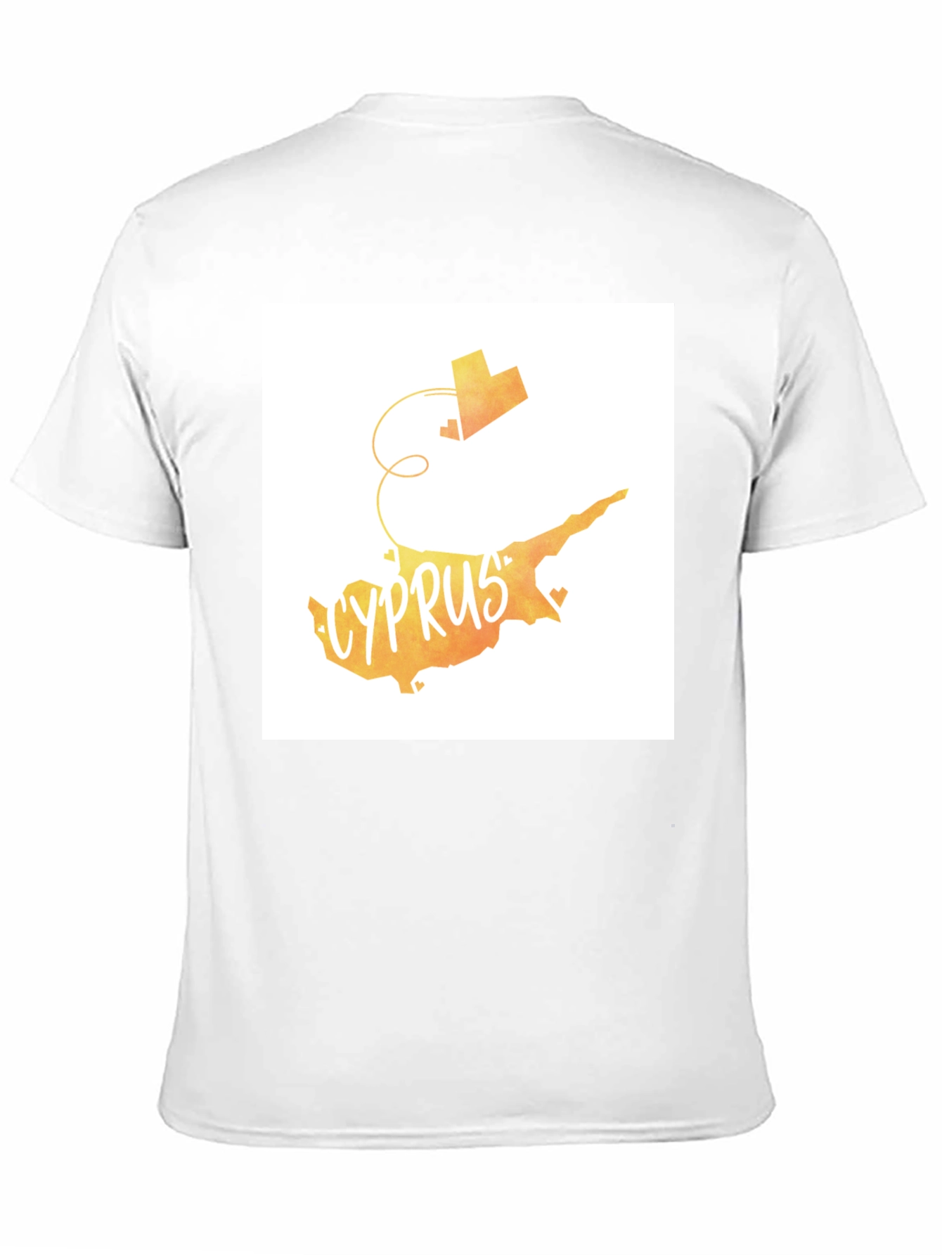 Camiseta Negra con Diseño Chipre Corazón