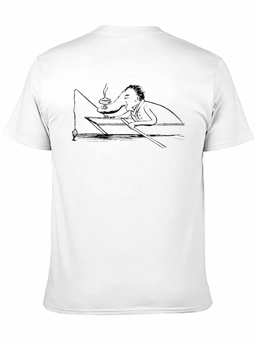 Camiseta Negra Hombre - Diseño Peculiar de Pesca