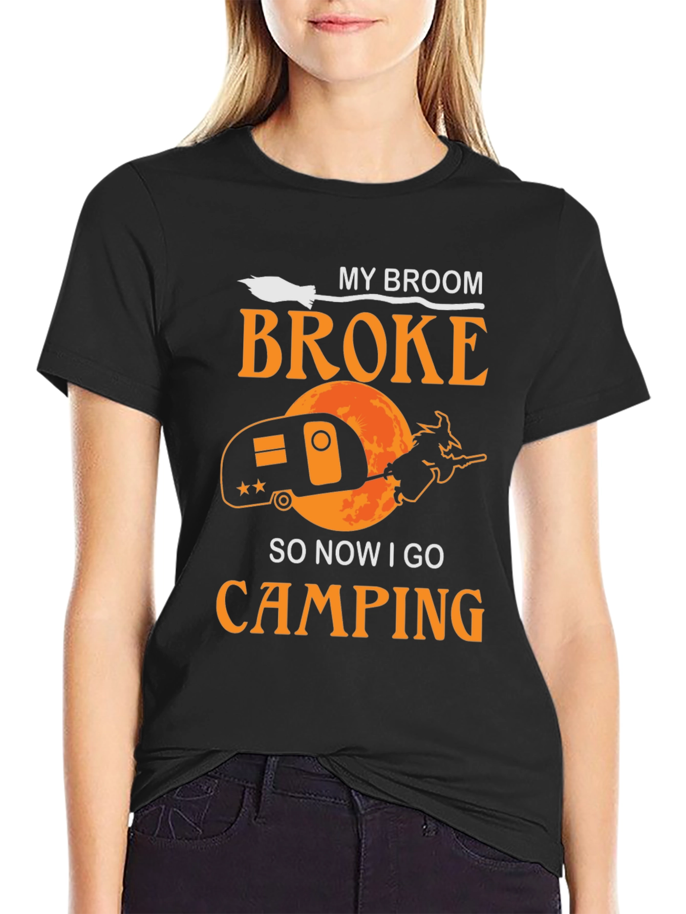 Camiseta Halloween Camping Bruja