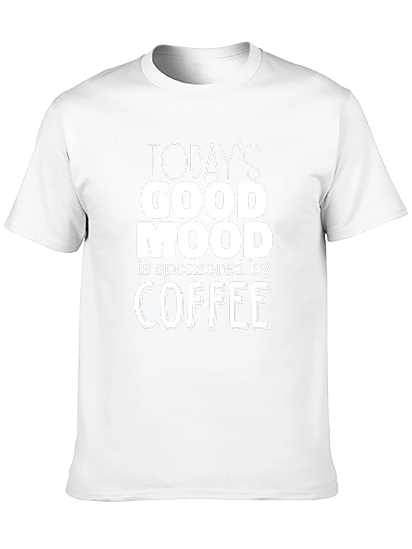 Camiseta Negra con Frase Motivadora de Café