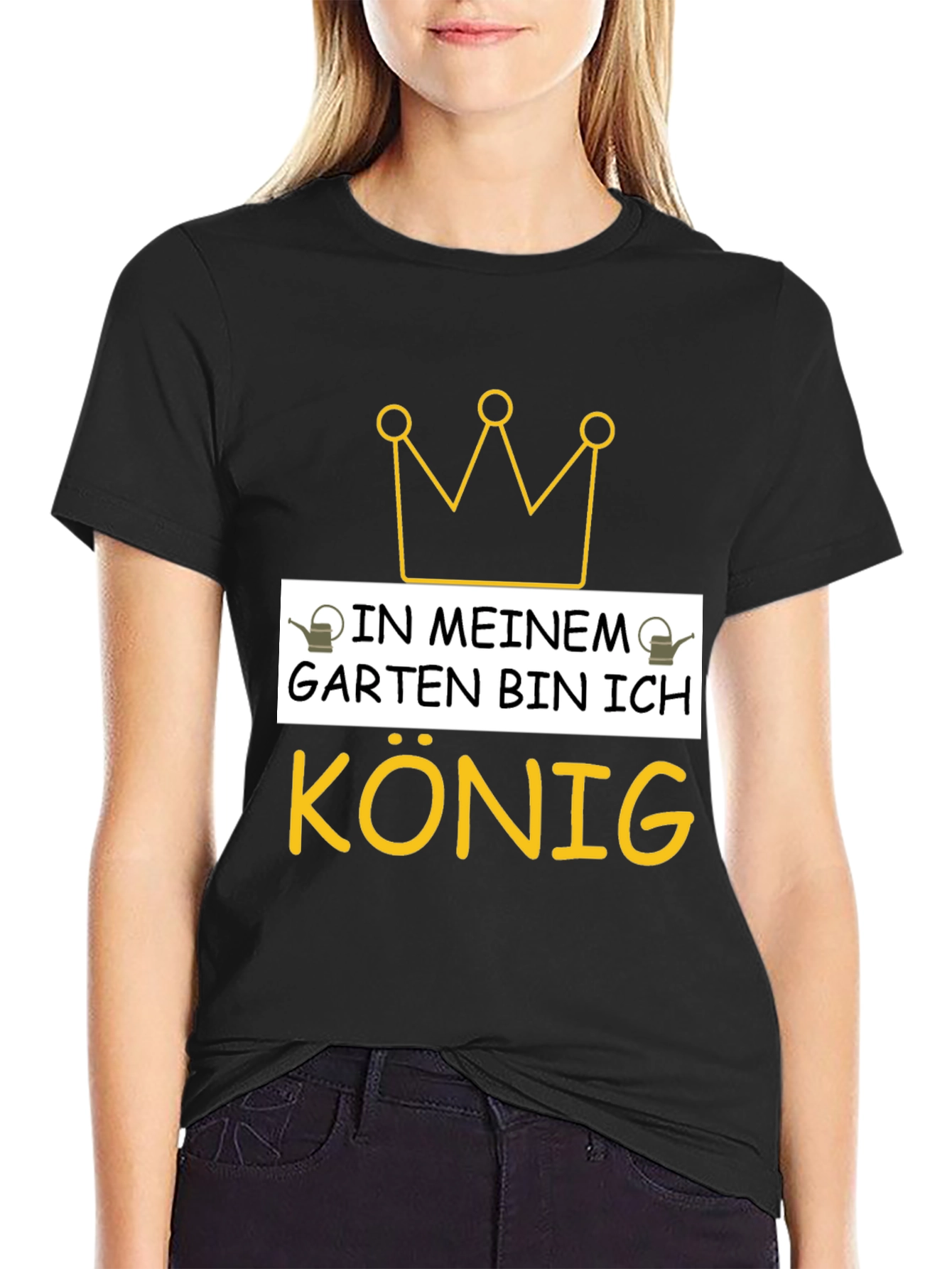 Camiseta Negra Rey de mi Jardín