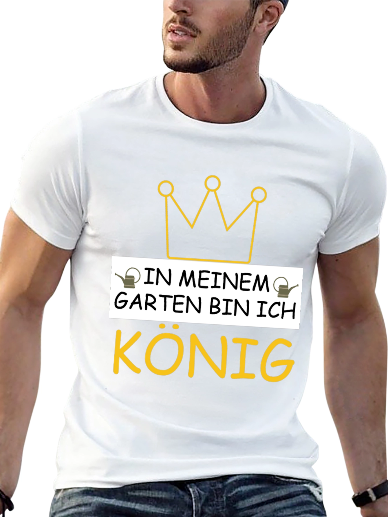 Camiseta Negra Rey de mi Jardín