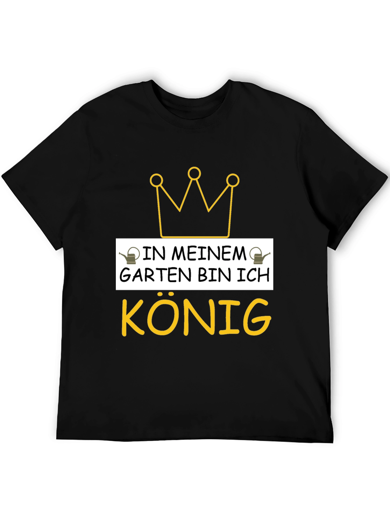 Camiseta Negra Rey de mi Jardín