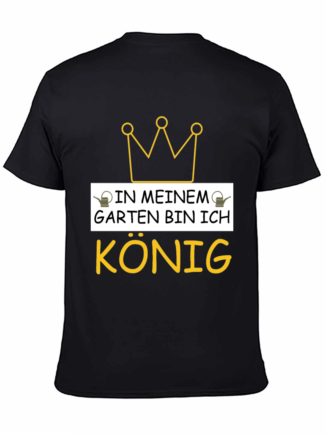 Camiseta Negra Rey de mi Jardín