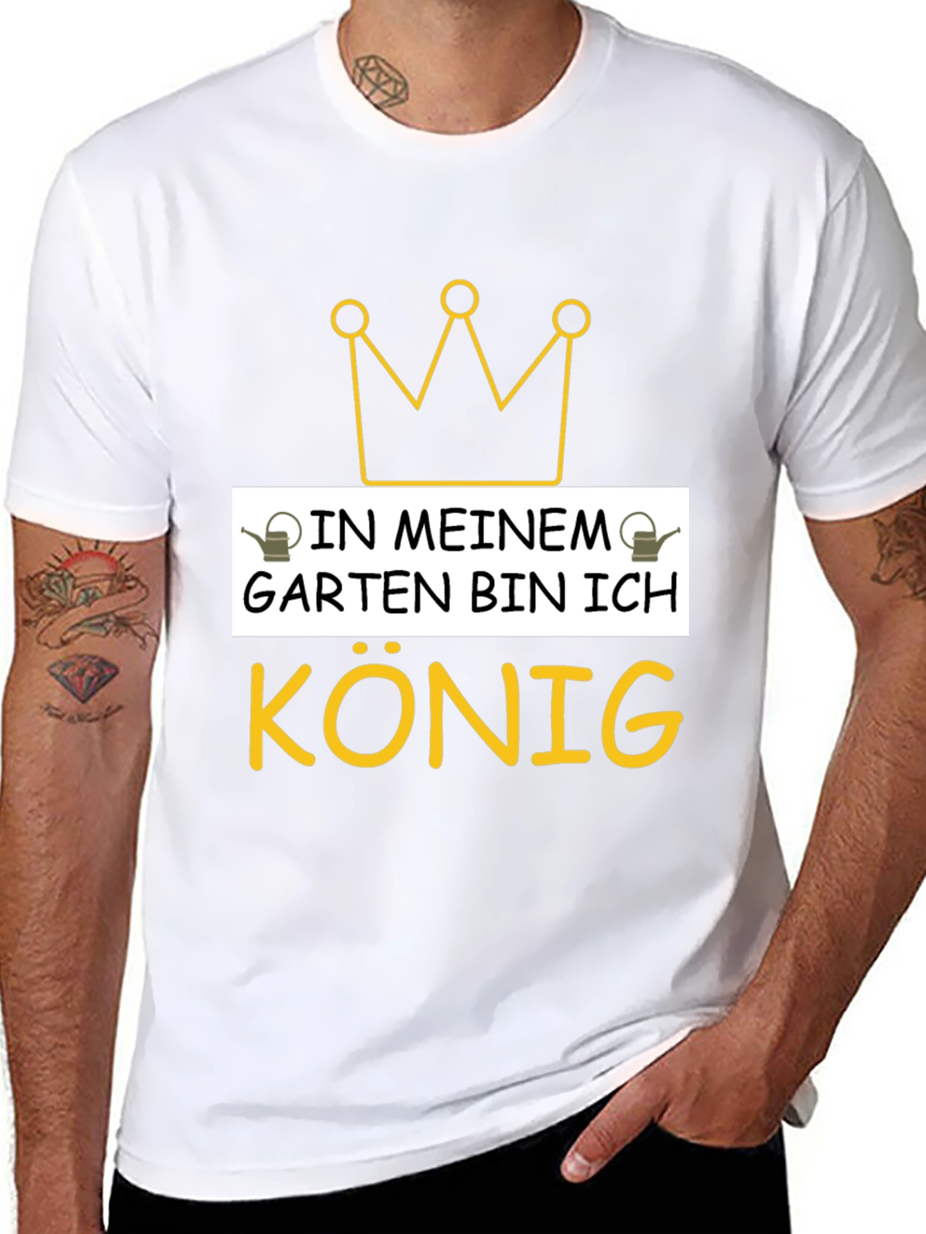 Camiseta Negra Rey de mi Jardín