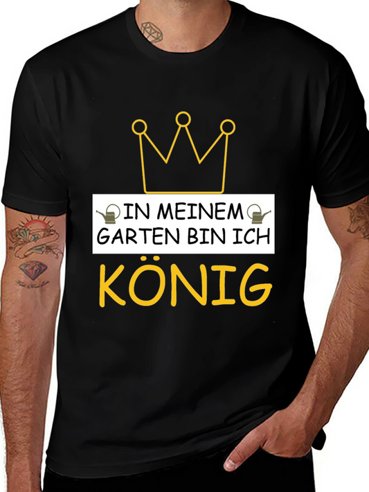Camiseta Negra Rey de mi Jardín