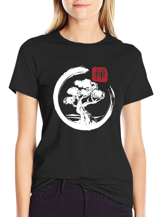 Camiseta Hombre Zen Bonsái Diseño Japonés