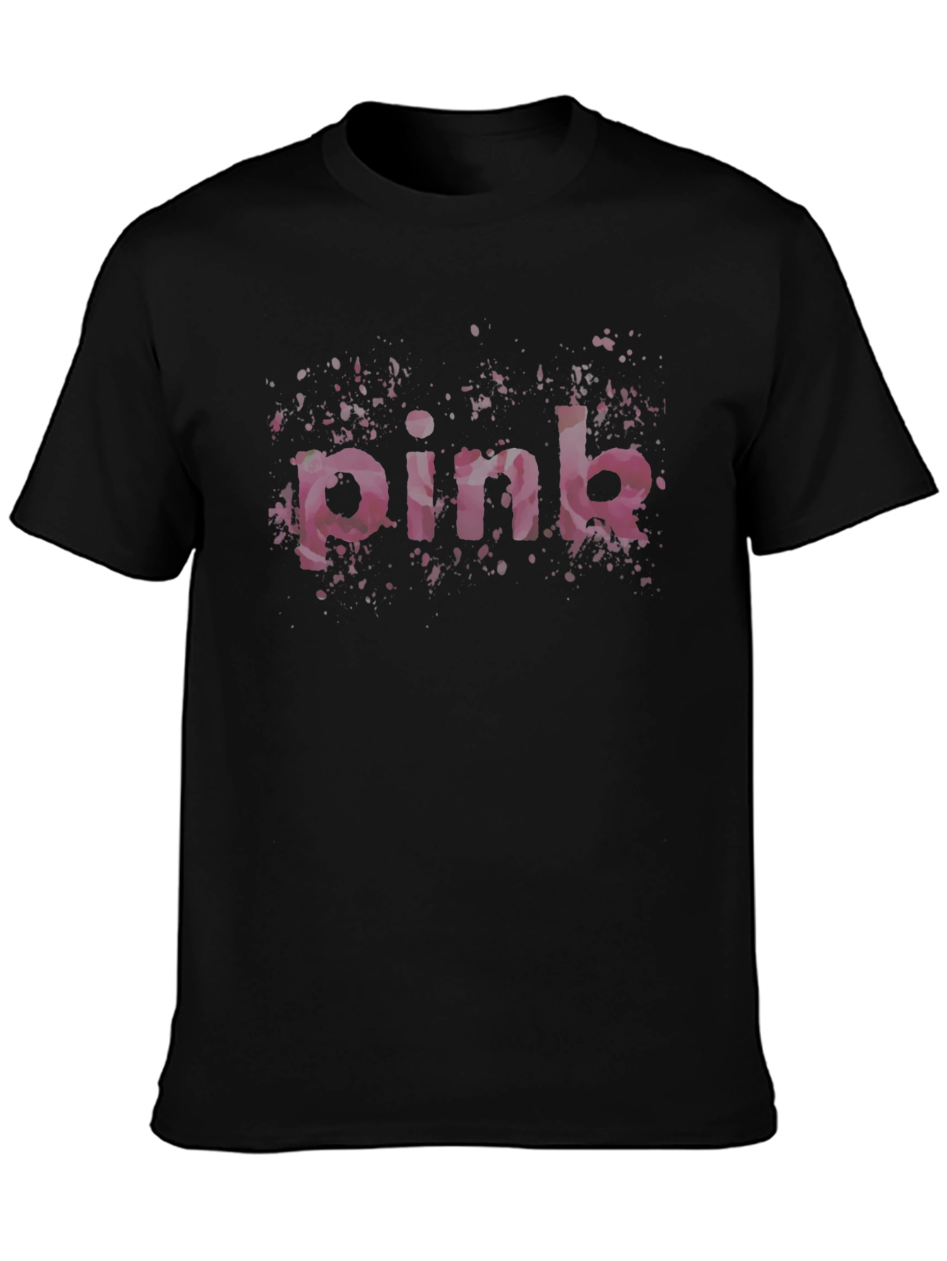 Camiseta Negra Estampada Pink Floral