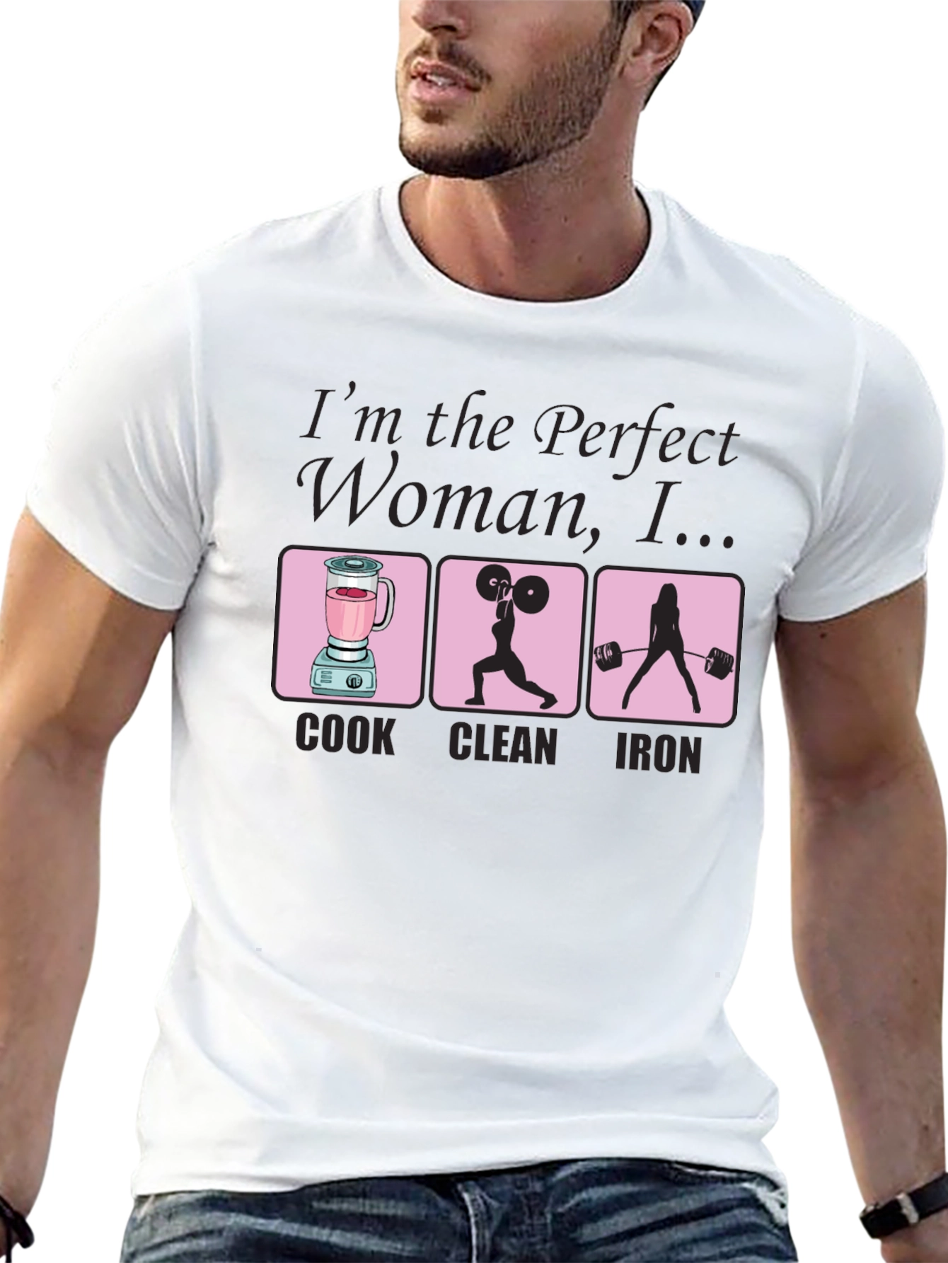 Camiseta Mujer Perfecta: Cocina Limpia y Levanta
