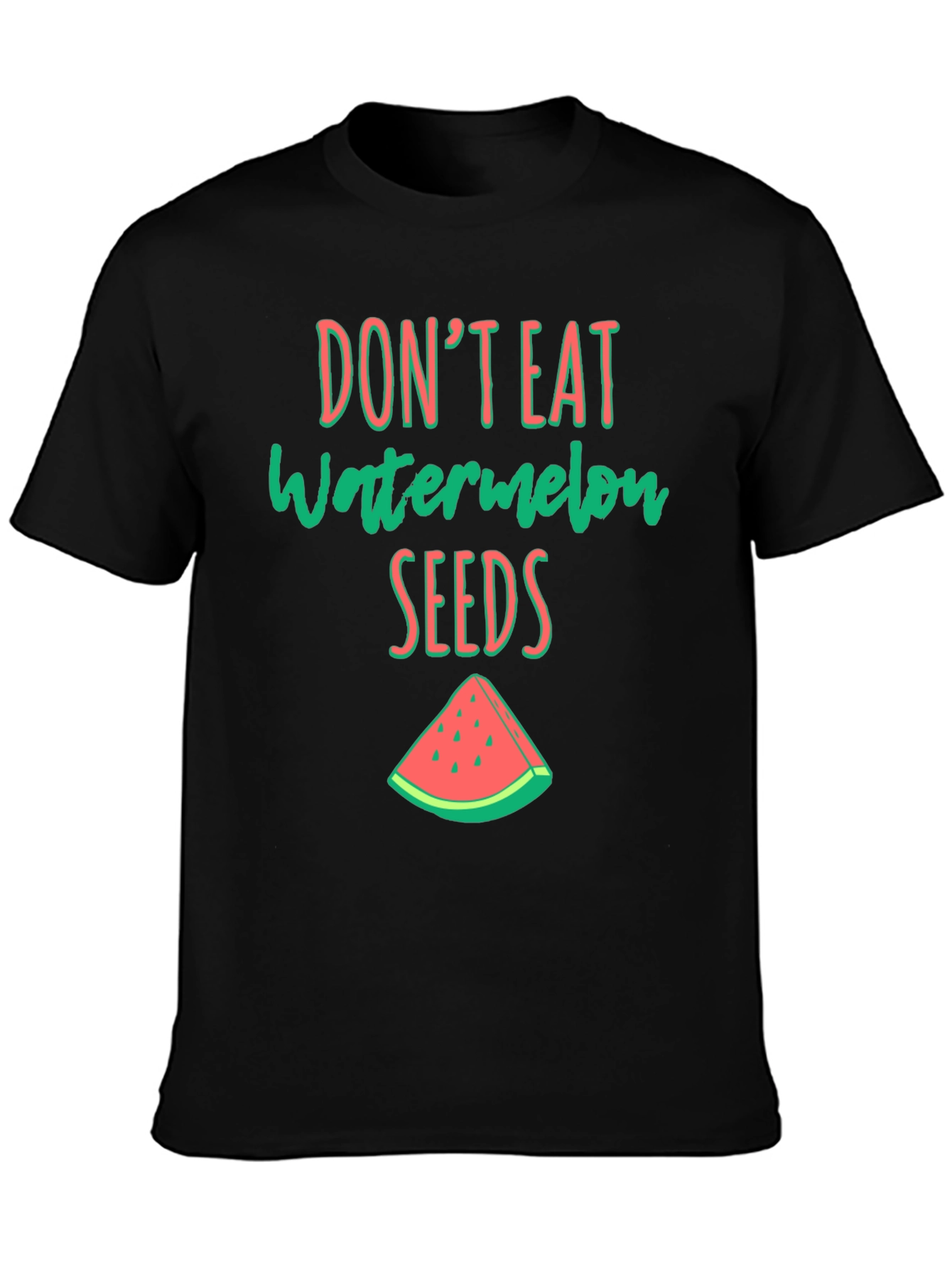 Camiseta Negra con Estampado de Sandia