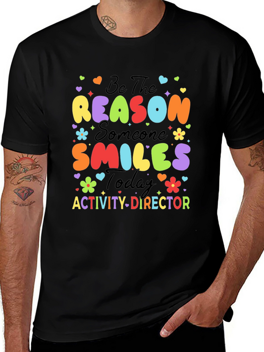 Camiseta Negra Sé la razón por la que alguien sonríe
